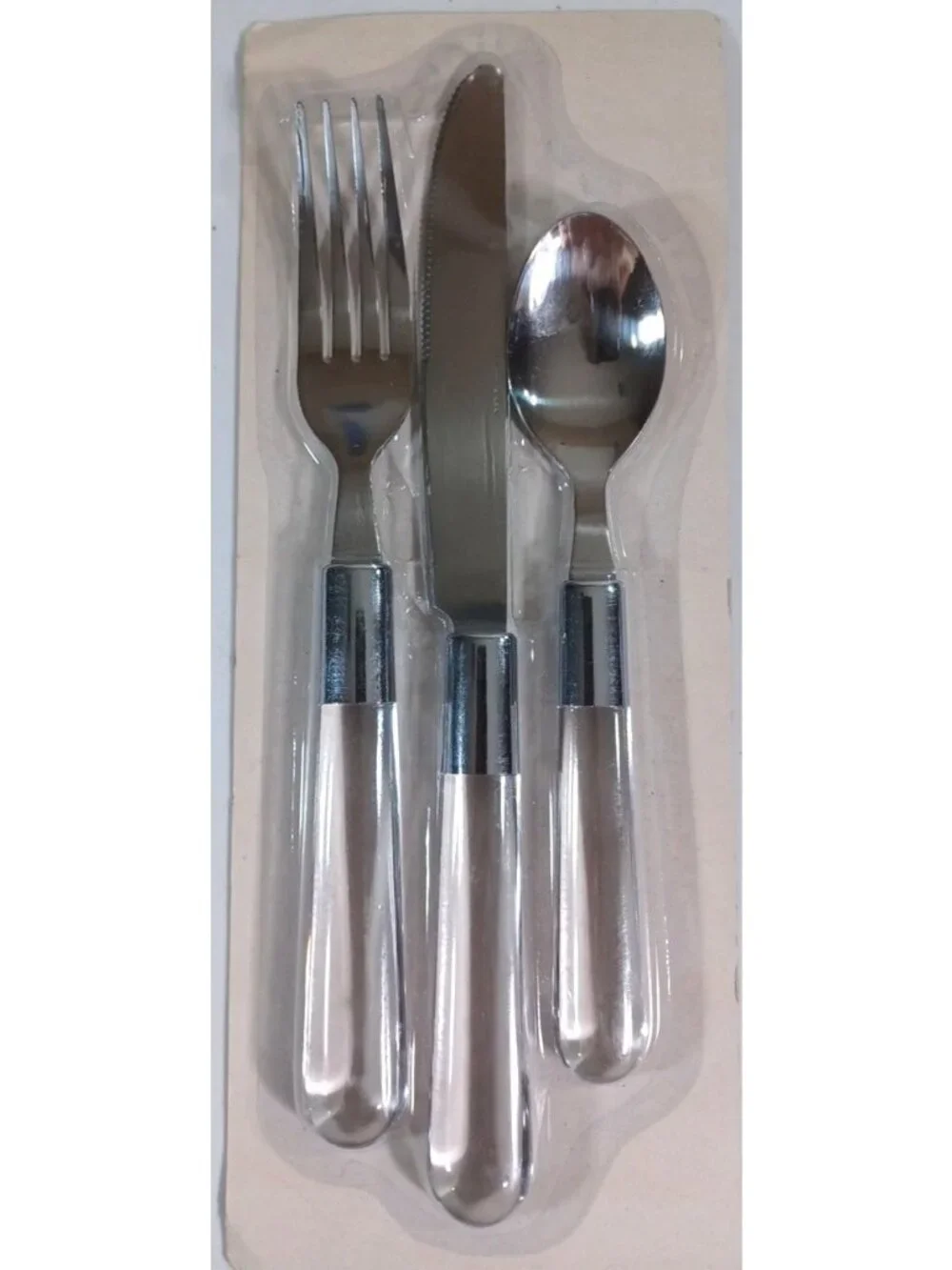 New Vintage Clear Lucite Handle Flatware 3 Place Settings 9 Pc From Pottery Barn
